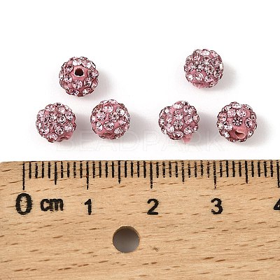 Polymer Clay Rhinestone Beads RB-H284-6MM-223-1
