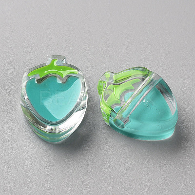 Transparent Enamel Acrylic Beads TACR-S155-003G-1