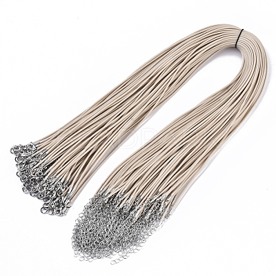 Waxed Cotton Cord Necklace Making MAK-S032-1.5mm-B15-1