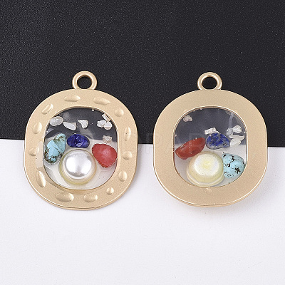Epoxy Resin Pendants RESI-S365-61-1