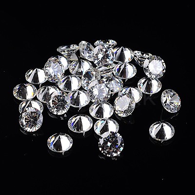 Diamond Shape Glass Rhinestone Cabochons RGLA-J007-6mm-01-1