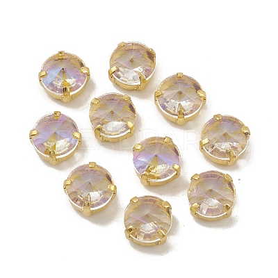 Flat Round Moonlight Effect Sew on Rhinestone GLAA-B010-04B-01-1
