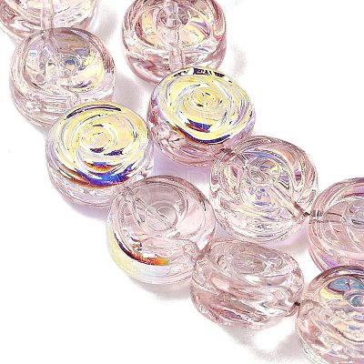 Electroplate Baking Paint Transparent Glass Beads Strands GL-CBA2ED2-05I-1