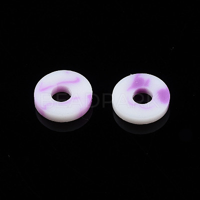 Handmade Polymer Clay Beads Strands CLAY-R089-6mm-170-1