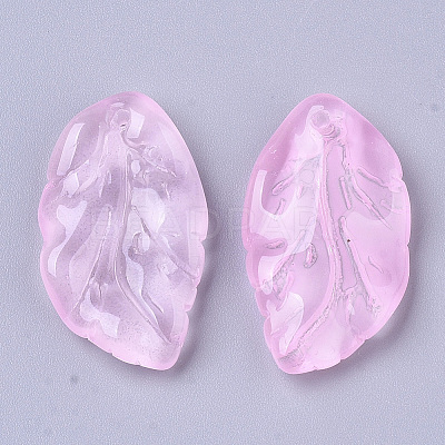 Transparent Spray Painted Glass Pendants X1-GLAA-T013-02-C03-1