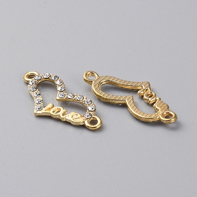 Alloy Crystal Rhinestone Connector Charms RB-WH0001-06C-1