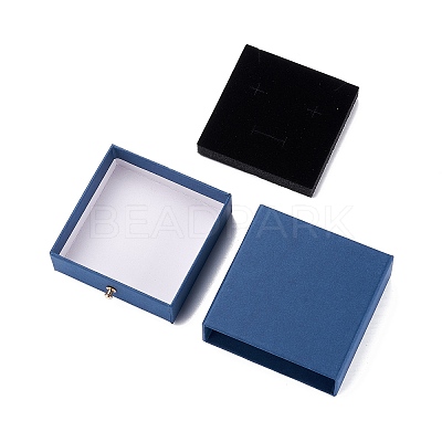 Square Paper Drawer Jewelry Set Box LS-CON-C011-03B-03-1