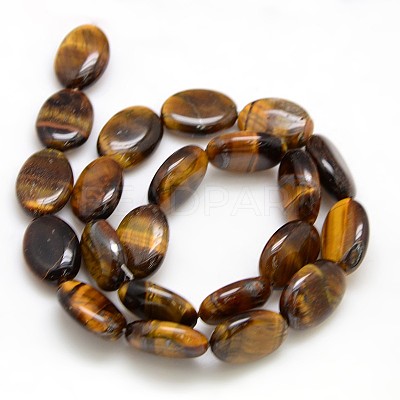 Natural Gemstone Tiger Eye Beads Strands G-L164-A-07-1