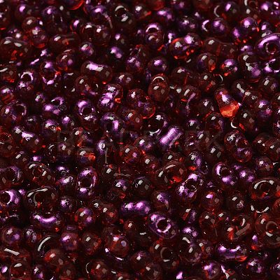 Spray Painted Glass Seed Beads SEED-F005-06A-04-1