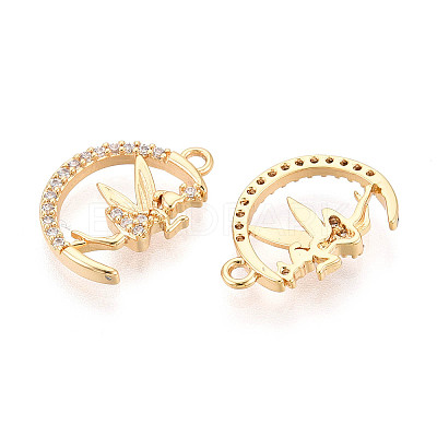 Brass Micro Pave Cubic Zirconia Pendants KK-N263-113G-1