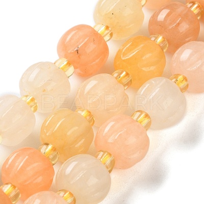 Natural Golden Silk Jade Beads Strands G-B135-B01-01-1