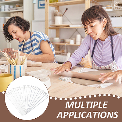 12Pcs 6 Style Transparent Acrylic Clay Press Board TOOL-BC0002-62-1