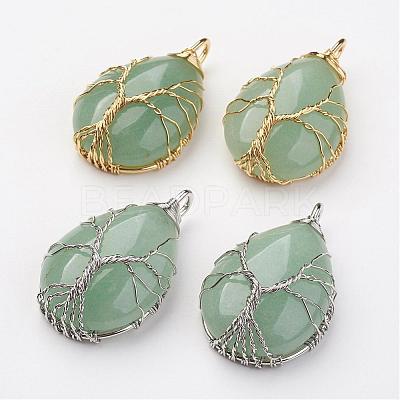 Natural Gemstone Pendants G-G949-M-1