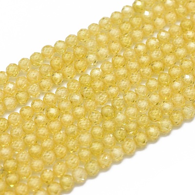 Cubic Zirconia Beads Strands G-G792-47-06B-1