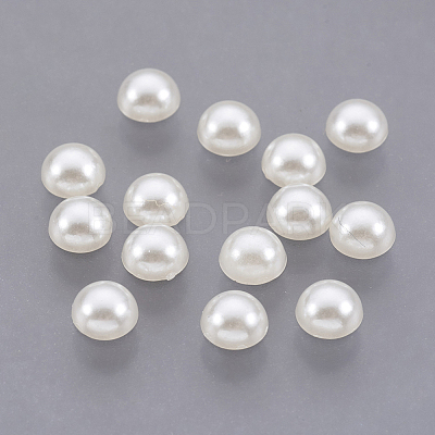 5000pcs ABS Plastic Imitation Pearl Cabochons SACR-S738-5mm-Z24-1