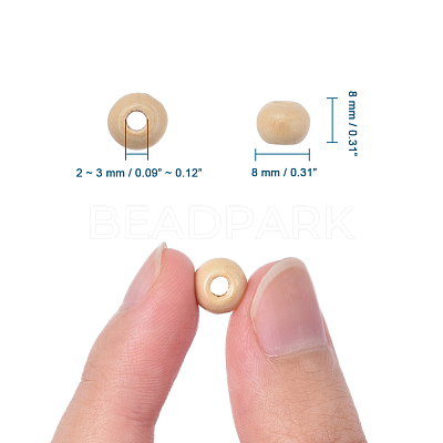 Natural Wood Beads X-YTB022-6-1