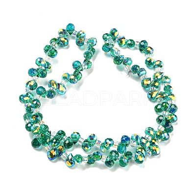 Electroplate Transparent Glass Beads Strands X-EGLA-P052-01A-AB06-1
