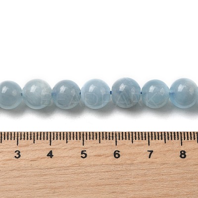 Natural Aquamarine Beads Strands G-D327-C03-8MM-01A-1
