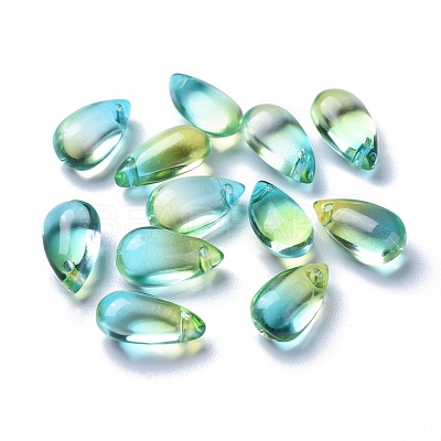 Transparent Glass Charms GLAA-O017-01C-1