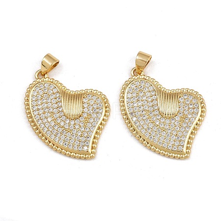 Brass Micro Pave Cubic Zirconia Pendants ZIRC-I367-07G-05-1