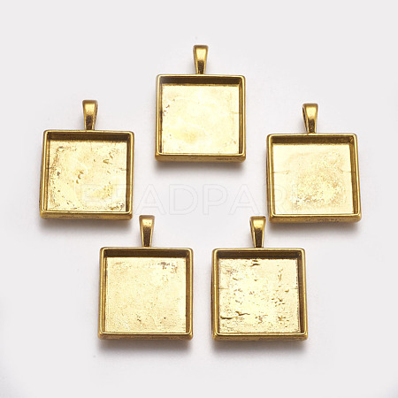 Tibetan Style Pendant Cabochon Settings X-TIBEP-A123359-AG-FF-1