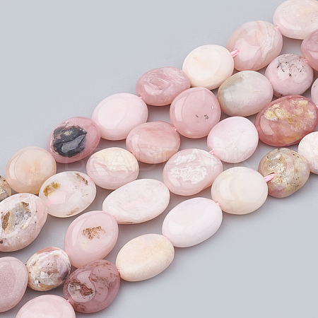 Natural Pink Opal Beads Strands G-S331-8x10-016-1