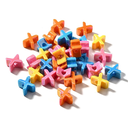 UV Plating Opaque Acrylic European Beads SACR-Z007-01X-1