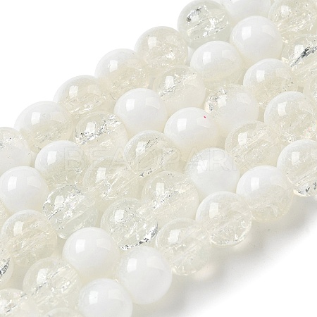 Crackle Glass Beads Strands GLAA-U001-8mm-07-1