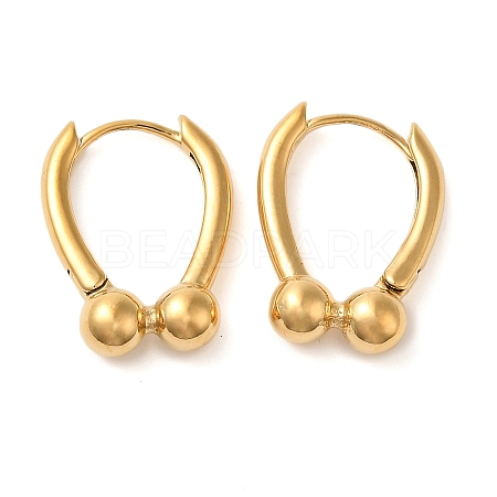 Real 18K Gold Plated 304 Stainless Stee Hoop Earrings EJEW-U009-02G-02-1