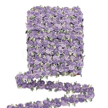   5Yards Flower Polyester Trim Ribbon OCOR-PH0001-97D-1