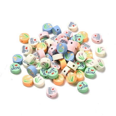 Mother's Day Handmade Polymer Clay Beads CLAY-B003-19-1