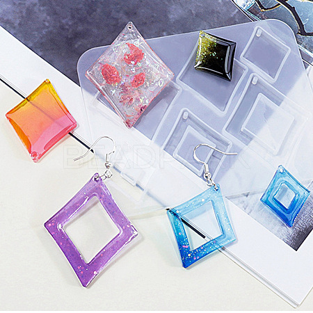 DIY Playing Card Theme Pendants Silicone Molds DIY-C076-01A-1