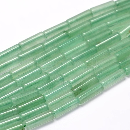 Natural Green Aventurine Column Beads Strands G-F247-06A-1