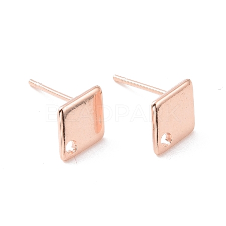 201 Stainless Steel Stud Earring Findings X-STAS-K241-01RG-1