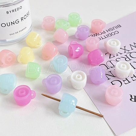 Transparent Acrylic Beads X1-OACR-H038-40-1