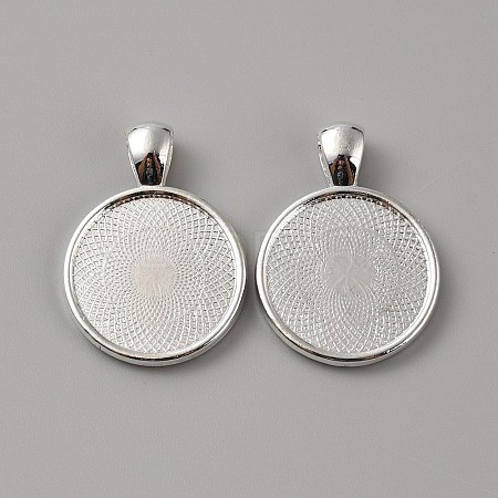 Zinc Alloy Pendant Cabochon Settings FIND-WH0422-15-1