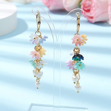Resin & ABS Imitation Pearl Leverback Earrings EJEW-JE06264-1