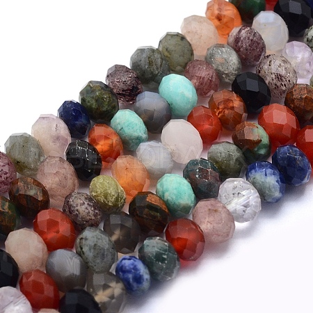Natural Mixed Gemstone Beads Strands G-O170-69B-1