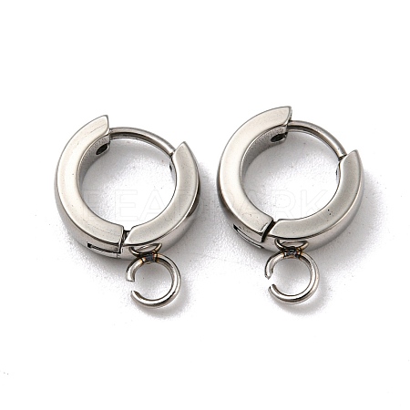 201 Stainless Steel Huggie Hoop Earrings Findings STAS-A167-01L-P-1