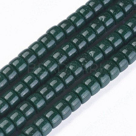 Opaque Solid Color Glass Beads Strands GLAA-A036-I13-1