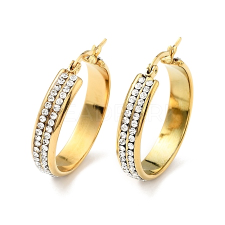 Crystal Rhinestone Hoop Earrings EJEW-D279-13G-02-1