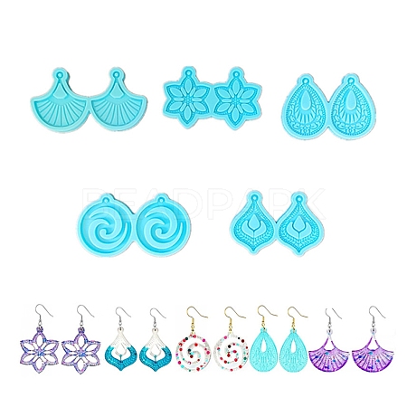 Mixed Shapes DIY Pendant Silicone Molds DIY-TAC0012-26-1