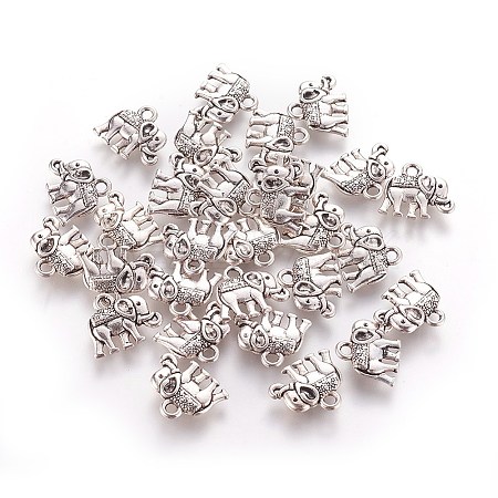 Vintage Elephant Charms LS-A-PALLOY-ZN-47017-AS-F-1