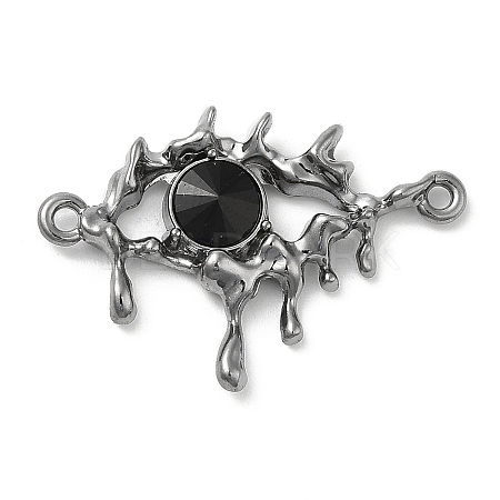Alloy Jet Rhinestone Pendants PALLOY-P294-01B-02-1