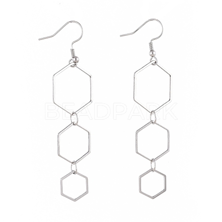 Tarnish Resistant 304 Stainless Steel Dangle Earrings EJEW-JE04001-03-1