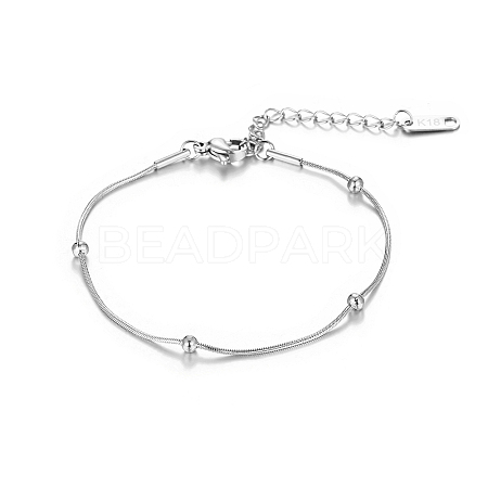 Titanium Steel Beaded Snake Chain bracelet AF2713-2-1