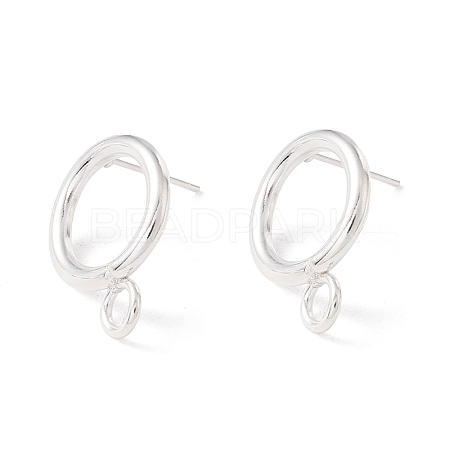 304 Stainless Steel Stud Earring Findings STAS-P308-02B-S-1