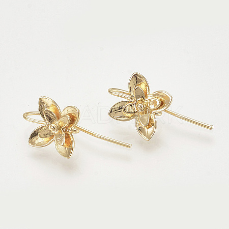 Brass Ear Stud Findings X-KK-T027-116G-1