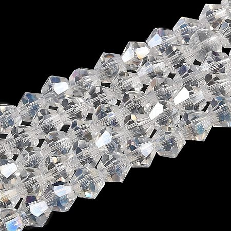Transparent Electroplate Glass Beads Strands EGLA-A039-T2mm-B13-1