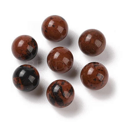 Natural Mahogany Obsidian No Hole Sphere Beads G-K353-04A-24-1